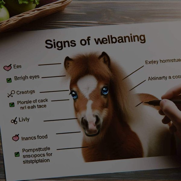 Quels sont les signes de bien-être chez un poney miniature en tant que NAC ?